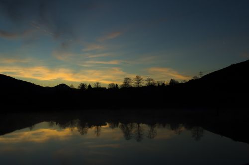 water reflection lake sunrise