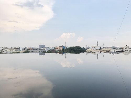 water reflection at the training day