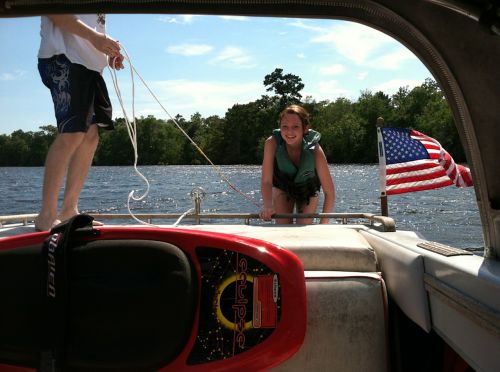 water ski boat fun