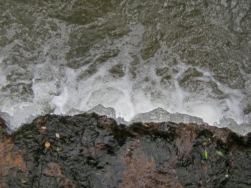 Water Spilling Over Rocks