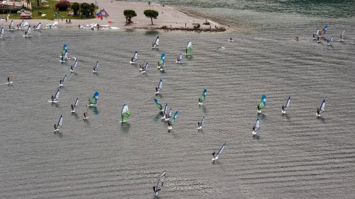 water sports wind surfing lake