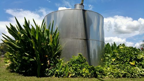 water tank plant's metallic