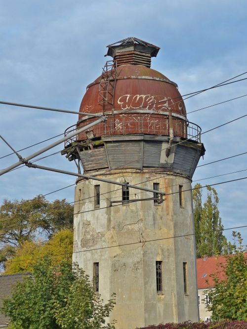 water tower rathenow ruin
