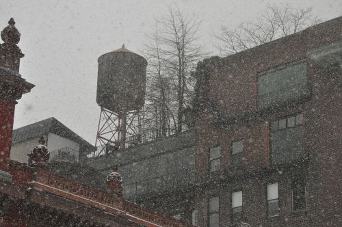 water tower snow snowfall