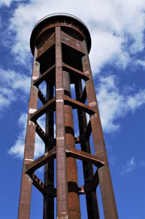 water tower park metal