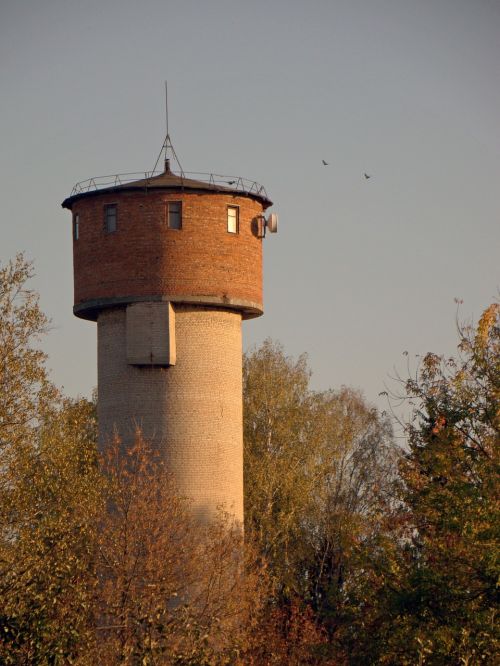 water tower tower autumn