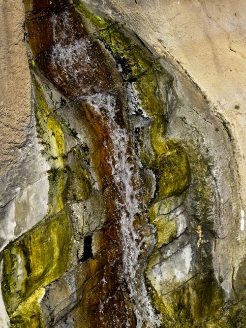 Water Trickle On Rock