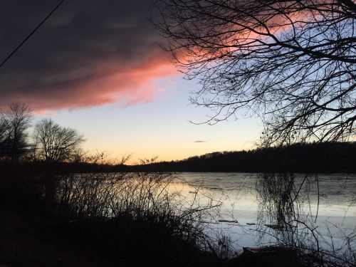 water view dramatic sky lake