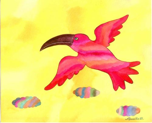 watercolor toucan artwork
