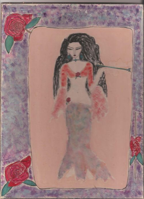 Watercolor Of Fantasy Woman