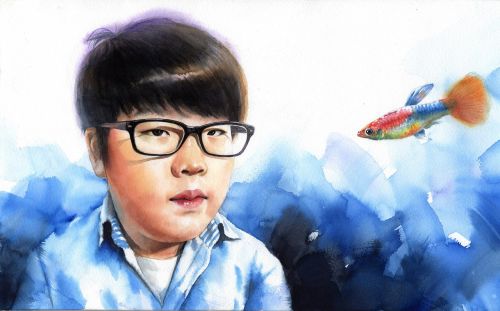 watercolor portrait watercolor art