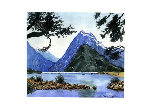 watercolour art landscape