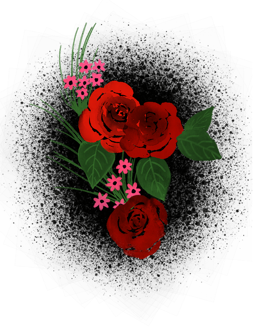 watercolour flowers  watercolor  roses