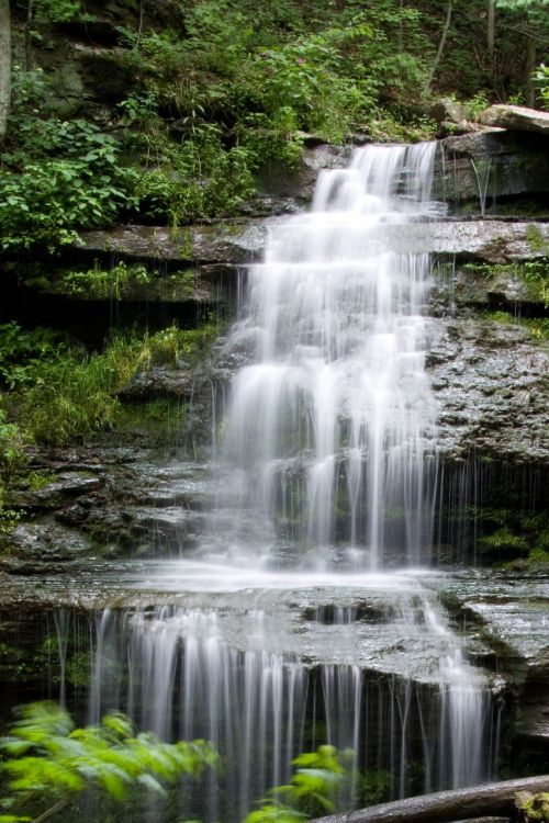 waterfall mountain nature