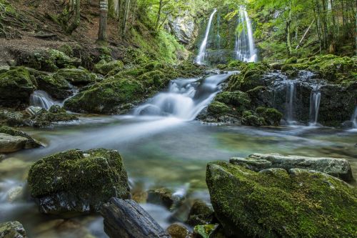 waterfall nature landscape