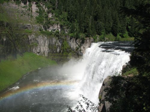 idaho waterfall rainbow