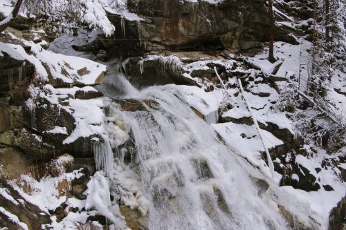 waterfall winter ice