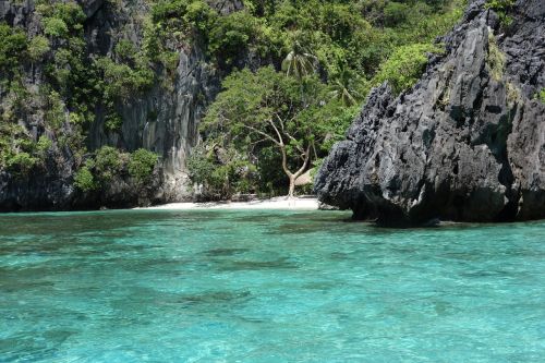 waterfall beach relax