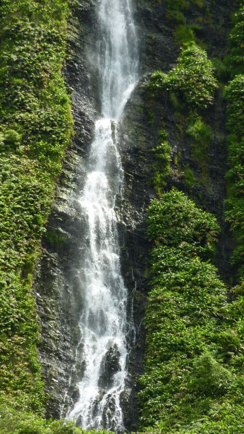 waterfall mountain landscape