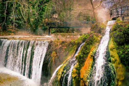 waterfall nature trees