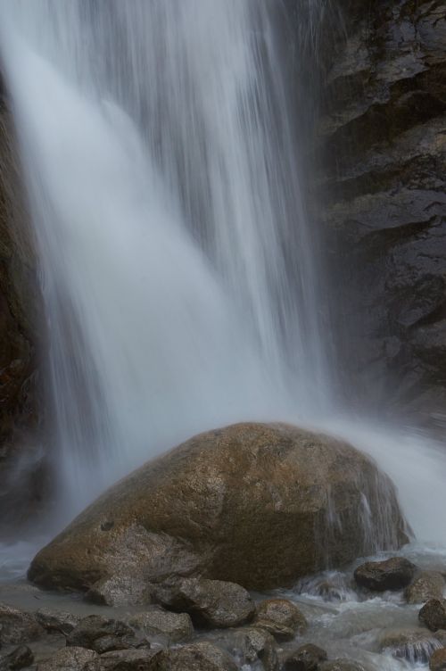 waterfall chamonix alps