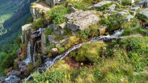 waterfall nature green