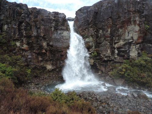 waterfall nature landscape