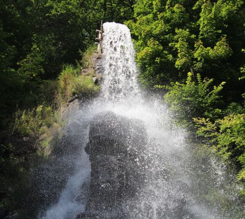 waterfall mountain rock