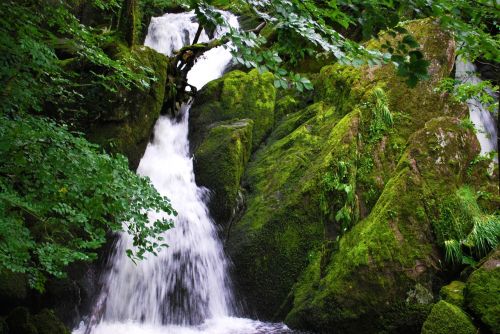 waterfall nature landscape