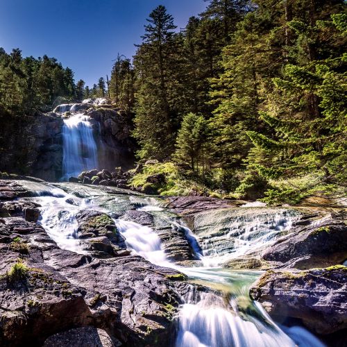 waterfall nature landscape