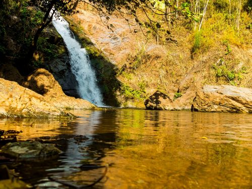 waterfall river landscape north thailand