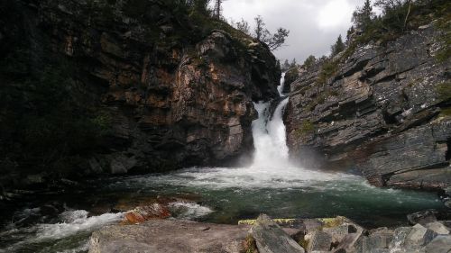 waterfall mountain forest