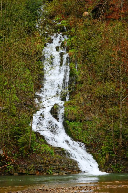 waterfall water carpathians