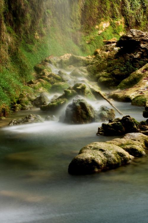 waterfall nature green