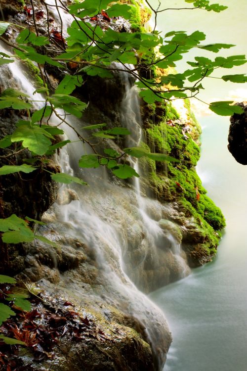waterfall water green