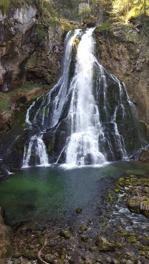 waterfall hiking rest