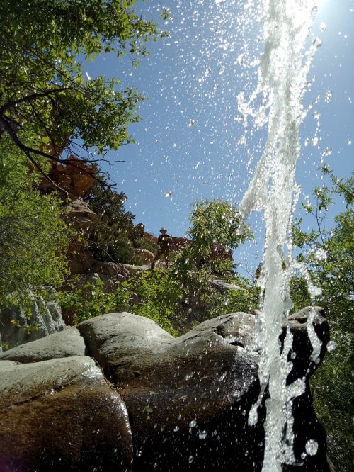 waterfall canyon desert