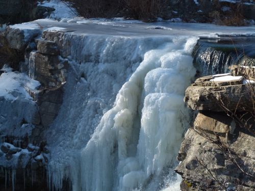 waterfall frozen waterfall water