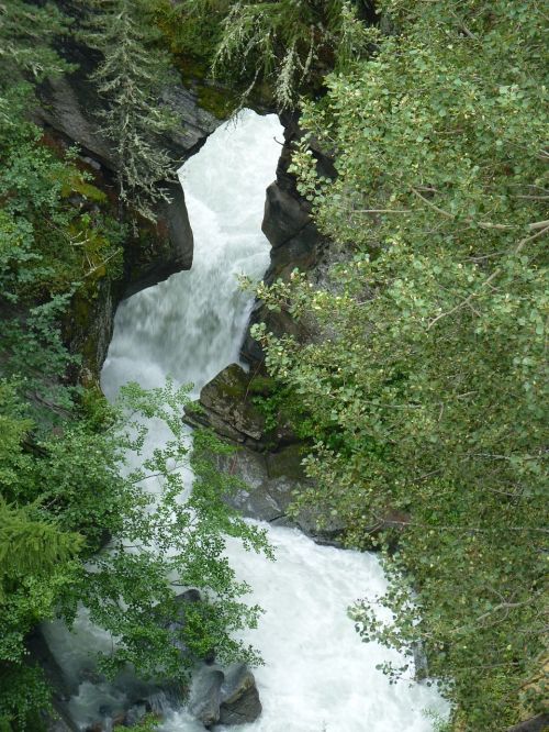 waterfall switzerland landscape