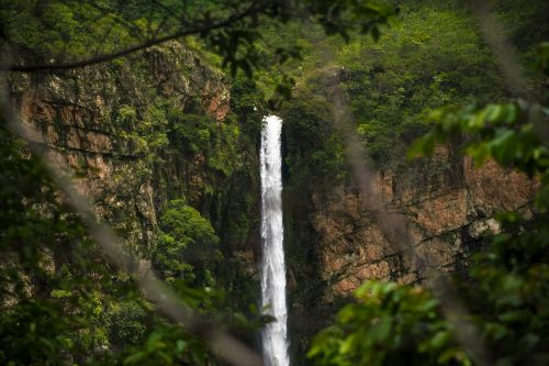 waterfall mountain hill