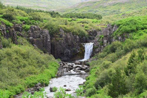 waterfall hill landscape