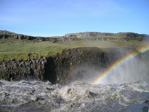 waterfall rainbow white water