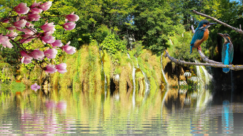 waterfall water landscape