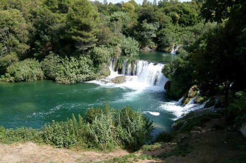 waterfall landscape cascade