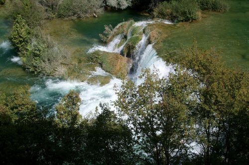 waterfall nature landscape