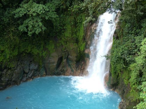 waterfall jungle rainforest