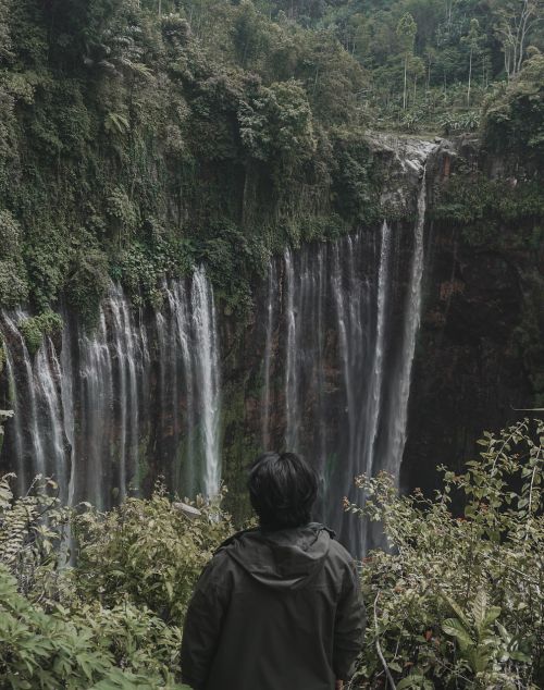 waterfall fog indonesian