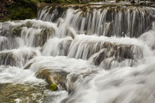 waterfall flow water