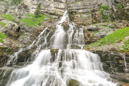 waterfall nature alpine