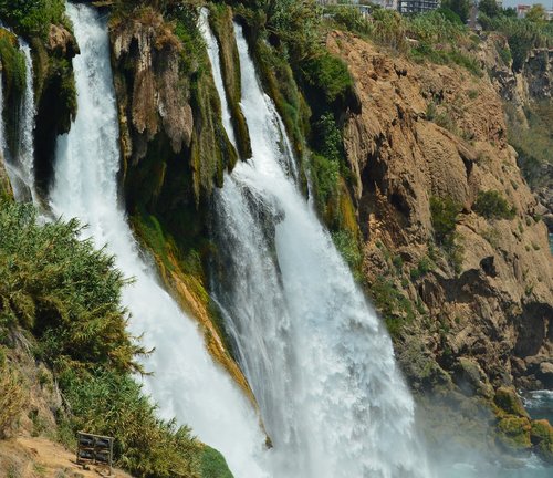 waterfall  water  nature